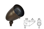 Focus Industries DL-38-NL-AC-BLT 120V PAR38 Halogen Bullet Directional Light with Angle Collar, Lamp Not Included, Black Texture Finish