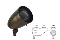 Focus Industries DL-38-NL-AC-WIR 120V PAR38 Halogen Bullet Directional Light with Angle Collar, Lamp Not Included, Weathered Iron Finish