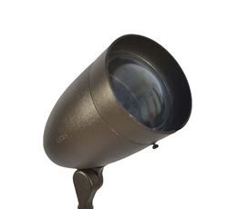 Focus Industries DL-38-NL-ECL-BAR 120V PAR38 Halogen Bullet Directional Light with Extension Collar and Convex Lens, Lamp Not Included, Brass Acid Rust Finish