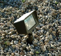 Focus Industries DL15L12ATV 12V 3W Omni LED Cast Aluminum Floodlight, Antique Verde Finish