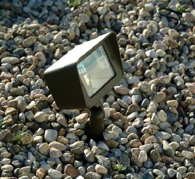 Focus Industries DL15L12ATV 12V 3W Omni LED Cast Aluminum Floodlight, Antique Verde Finish