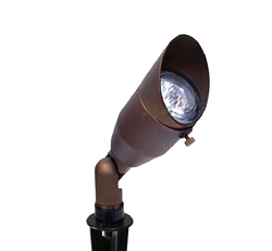 Focus Industries DL22NL25FRBV 12V Spotlight Bullet Style MR16, No Lamp, with 25 Feet Wire, Cast Aluminum, Convex Lens, Rubbed Verde  Finish