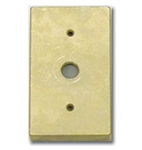 Focus Industries FA-22-BRS Stamped Brass, Single 1/2" IP Open Hole Rectangular Canopy Finish