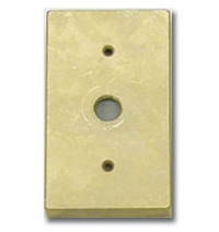 Focus Industries FA-22-BRS Stamped Brass, Single 1/2" IP Open Hole Rectangular Canopy Finish