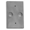 Focus Industries FA-23-CST-BLT Cast Aluminum, double 1/2" NPS hole rectangular canopy, Black Texture Powder Coat Finish