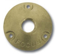 Focus Industries FA-24-BRS Brass, single 1/2" NPS threaded round mini canopy, Unfinished Brass