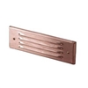 Focus Industries FA-52-BRS Stamped Aluminum Face Plate for SL-04, 4 Louver, Unfinished Brass Finish