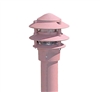 Focus Industries IAL-03-NL3-RBV E26 Standard Base 3 Tier 6" Pagoda Hat, 3" Post Mount Base Area Light, Rubbed Verde Finish