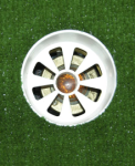 Focus Industries PGL-05-BLUE 12V 35W MR16 Putting Green Cup Light with Blue Lens, Brass Finish