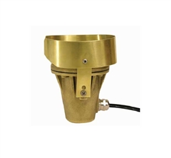 Focus Industries PGL-05-L36-AMBER 5W LED MR16, Putting Green Cup Light with Amber Lens, Brass Finish