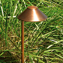 Focus Industries PL-01-BRT 12V Path Light 5.5" China Hat Style, Bronze Texture Finish