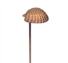 Focus Industries PL-03-DCLEDP-RBV 12V 4W LED 300 lumens 5.25" Sea Shell Hat Path Light, Rubbed Verde Finish