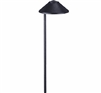 Focus Industries PL01L12LUN 12V 3W Omni LED 5.5" Cast Aluminum China Hat Path Light, Luna Finish