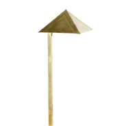 Focus Industries PL14L12BAR 12V 3W Omni LED 5" Pyramid Hat Path Light, Brass Acid Rust Finish