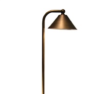 Focus Industries PL19L12BAR 12V 3W Omni LED 5.5" Spun Brass Bell Path Light, Brass Acid Rust Finish