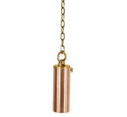 Focus Industries RXS-06-CAR 12V 20W MR8 Halogen, Tube Shield Hanging Bullet with Chain and Canopy, Copper Acid Rust Finish