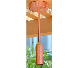 Focus Industries RXS-08-CAV 12V 20W MR11 Halogen, Tube Shield Pendant Light, Copper Acid Verde Finish