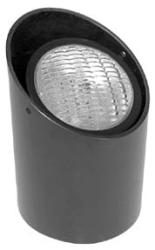 Focus Industries SL-01-SP 12V 36W PAR36 Well Light Angle Cut Aluminum Lamp Holder, Black Finish