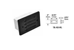 Focus Industries SL-02-AL-BAR 12V 18W S8 Incandescent Lensed Step Light, Brass Acid Rust Finish