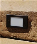 Focus Industries SL-02-AL-L12-STU 3W Omni Super Saver LED Acrylic Lensed Step Light, Stamped Aluminum, , Stucco Finish