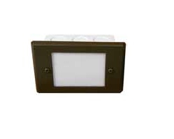 Focus Industries Focus-SL-02-ALLED3STU 3W OMNI LED Stamp Aluminum, Acrylic Lensed Step Light, Stucco Finish