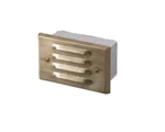 Focus Industries SL-02-LED3BAR 3W OMNI LED Stamp Brass Step Light, Brass Acid Rust Finish