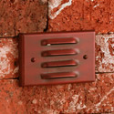 Focus Industries SL-02-WBR 12V Stamped Aluminum 4 Louver Step Light, Weathered Brown Finish