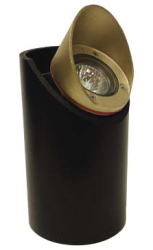 Focus Industries SL-03-EC-AC-BLT 12V Well Light with Angle cut Housing, Angle Cap, Black Texture Finish