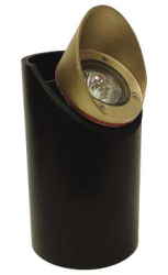 Focus Industries SL-03-EC-AC-BRT 12V Well Light with Angle cut Housing, Angle Cap, Bronze Texture Finish