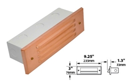 Focus Industries SL-04-1L-CAM 12V 18W S8 Incandescent 1 Louver Lensed Step Light, Camel Tone Finish