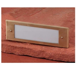 Focus Industries SL-04-AL-LEDP-BAV 12V 8W LED flat panel Lensed Step Light, Brass Acid Verde Finish