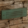 Focus Industries SL-04-ATV-120V 120V Stamped Aluminum 4 Louver Brick Light, Antique Verde Finish