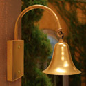 Focus Industries SL-05-WM-BRS 12V 4.5" Spun Brass Wall Mount Bell Light, Brass Finish