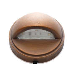 Focus Industries SL-07-SM-BRS 12V 5W T3 Xenon Round Surface Step Light, Unfinished Brass