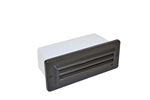 Focus Industries SL-08-T7-WIR 120V 2x15W T7 Halogen 4 Louver Step Light, Weathered Iron Finish