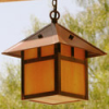 Focus Industries SL-12-STU 12V Hanging Brass Lantern, Stucco Finish