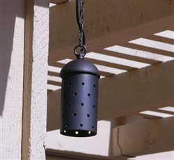 Focus Industries SL-15-LED3BLT 3W OMNI LED, Extruded Aluminum Hanging with Starlight Holes, Chain, Jbox, Black Texture Finish