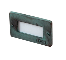 Focus Industries SL-17-AL-LEDP-ATV 12V 4W LED Flat Panel Lensed Step Light, Antique Verde Finish