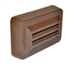 Focus Industries SL-17-LED3BRT 3W OMNI LED, Cast Aluminum  3 Louvers Step Light, Bronze Texture Finish