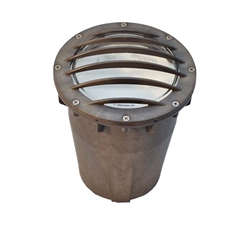 Focus Industries SL-20-MDGLEDP2015STU 9W LED PAR20 15 Degree Aiming Composite Well Light, Aluminum Grate, Stucco Finish