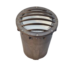 Focus Industries SL-20-MDGLEDP3040BRS 15W LED PAR30 40 Degree Aiming, Composite Well Light, Brass Grate, Brass Finish