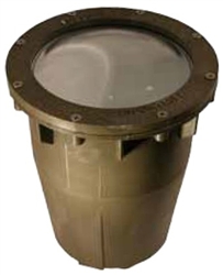 Focus Industries SL-20-MDLMR16-BAR 12V MR16 Sealed Medium Brass Well Light with Convex Lens, Acid Rust Finish