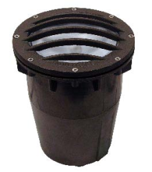Focus Industries SL-20G-FL13 120v 13w CFL Sealed composite Grated Well Light with Lens, Bronze Finish