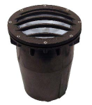 Focus Industries SL-20G-FL26 120v 2x13w CFL Sealed composite Grated Well Light with Lens, Bronze Finish