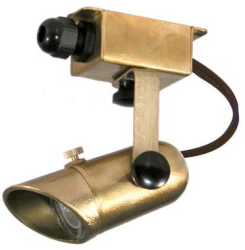 Focus Industries SL-29-BRS 12V Cast Brass Mini Adjustable Surface Bullet, Brass Finish