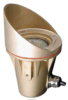 Focus Industries SL-33-SM-AC-BAT 12V MR16 Brass Underwater Light with Side Mount Cord and Angle Collar, Black Acid Treatment Finish