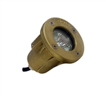 Focus Industries SL-33-SMACLED-BAT 12V 4W LED Brass Underwater Light, Side Mount, Angle Cap, Black Acid Texture Finish