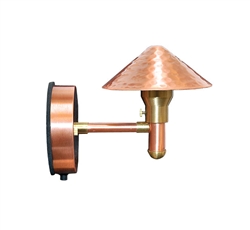 Focus Industries SL-46-CAR 12V 20W T4 Halogen, Hammered Hat Wall Mount, Copper Acid Rust Finish