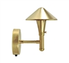 Focus Industries SL-49-BRS 12V 20W T4 Halogen, China Hat Wall Mount, Unfinished Brass