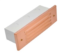 Focus Industries SL04L12CAM 2x3W Omni LED Stamp Aluminum 4 Louver Brick Step Light, Camel Tone Finish